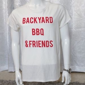 Backyard barbecue friends summer USA t-shirt New